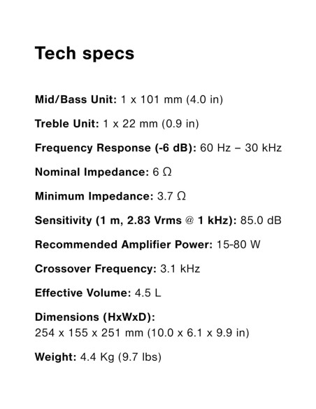 Altavoces Estantería Q Acoustics 3010c Roble Claro 4" 2 vías