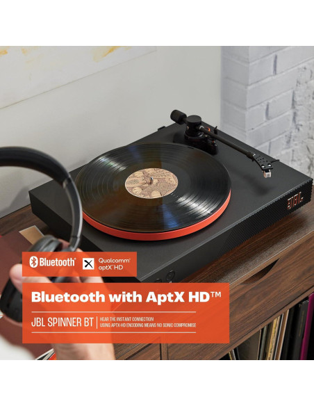 Tocadiscos Bluetooth JBL Spinner BT con AptX-HD - Negro