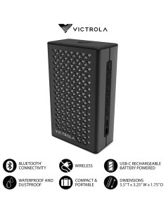 Altavoz Bluetooth Victrola Music Edition 1 IP67 12h Negro 2