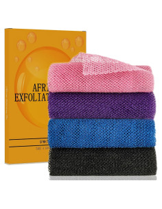 Esponja de Red Africana 4 Piezas Nylon Exfoliante 30x80 cm