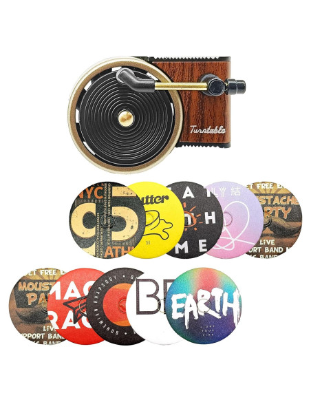 Ambientador de Aire para Coche Icyhaws Tocadiscos Retro con 10 Pastillas