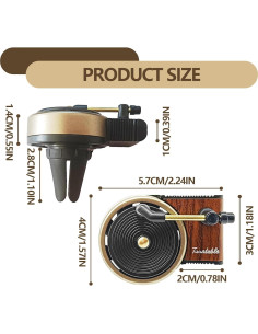 Ambientador de Aire para Coche Icyhaws Tocadiscos Retro con 10 Pastillas 2