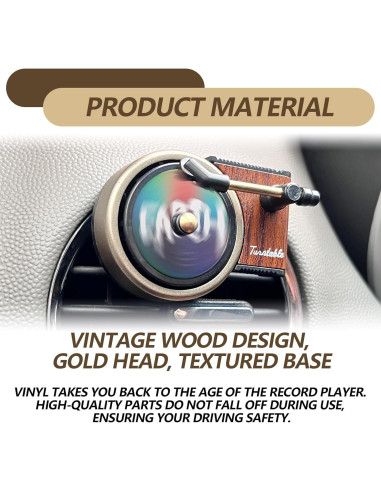 Ambientador de Aire para Coche Icyhaws Tocadiscos Retro con 10 Pastillas