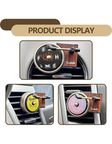 Ambientador de Aire para Coche Icyhaws Tocadiscos Retro con 10 Pastillas