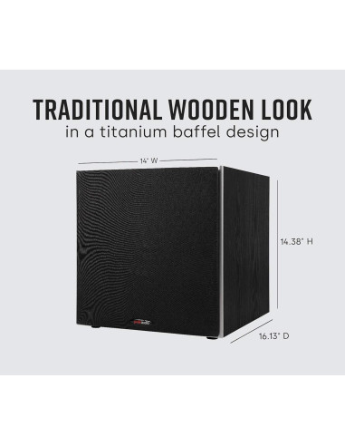 Subwoofer Potenciado Polk Audio PSW10 10" 100W para Teatro en Casa