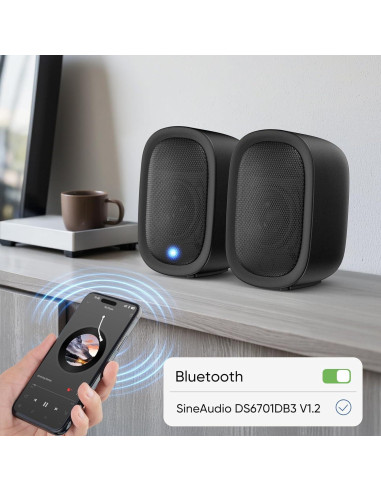 Altavoces de Estantería Bluetooth Saiyin DS6701DB3 40W 3"
