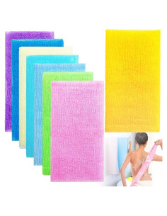 8 Paños Exfoliantes de Baño Cshangzei 90 cm Nylon Variados