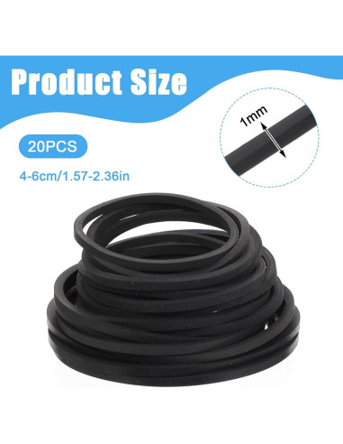 20 Correas de Reemplazo para Tocadiscos Classicseali 40-65mm