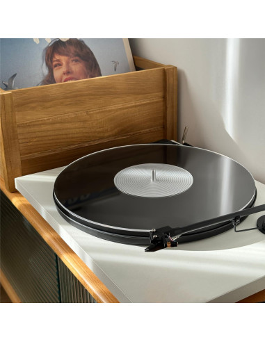 Alfombrilla de Tocadiscos Acrílica 12" Antiestática - Clara