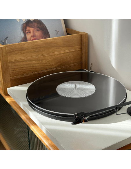 Alfombrilla de Tocadiscos Acrílica 12" Antiestática - Clara