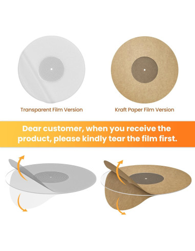 Alfombrilla de Tocadiscos Acrílica 12" Antiestática - Clara