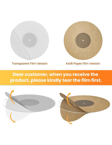 Alfombrilla de Tocadiscos Acrílica 12" Antiestática - Clara