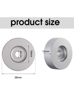 Adaptador de disco 45 RPM Frienda Aluminio Plata 7" 2