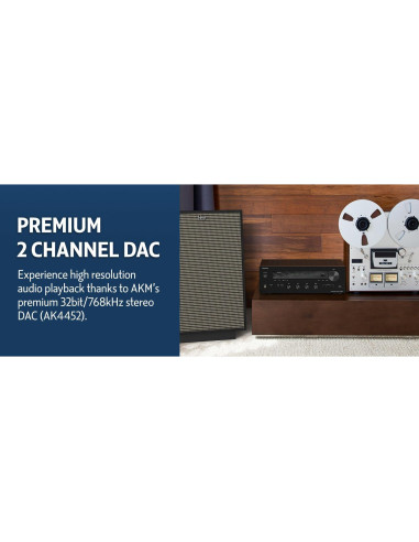 Receptor Estéreo Onkyo TX-8470 2 Canales Wi-Fi Bluetooth Phono