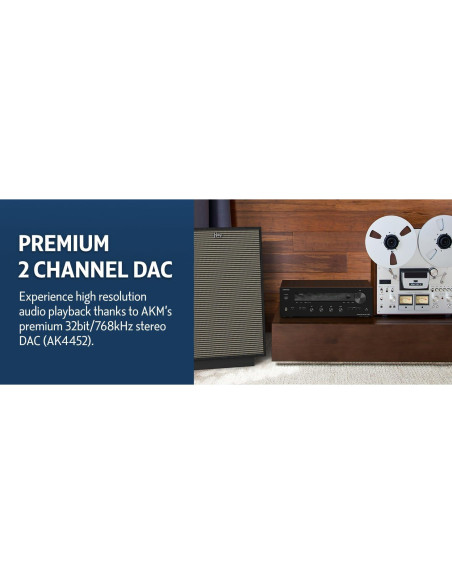 Receptor Estéreo Onkyo TX-8470 2 Canales Wi-Fi Bluetooth Phono