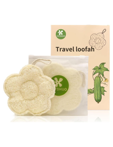 Esponja de Baño Lufa Egipcia Natural 2pack - Exfoliante Viaje