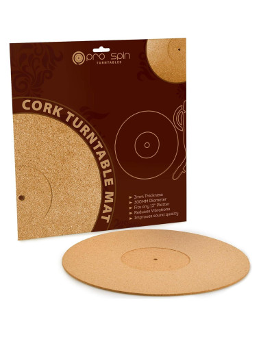Alfombrilla de tornamesa de corcho PRO SPIN 3mm para vinilos