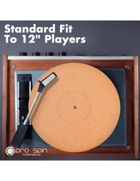 Alfombrilla de tornamesa de corcho PRO SPIN 3mm para vinilos