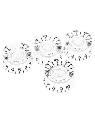 Perillas de Control Dopro para Guitarra LP 4 Unidades Transparente