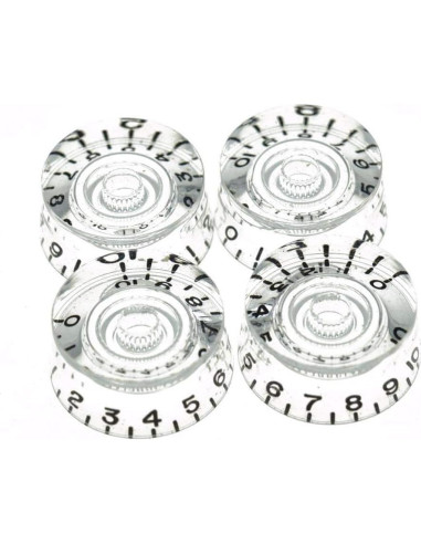 Perillas de Control Dopro para Guitarra LP 4 Unidades Transparente
