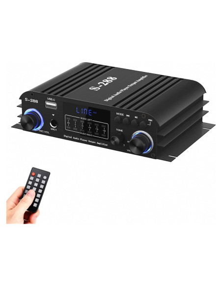 Amplificador de Audio Facmogu S-288 Bluetooth 5.0 600W HiFi