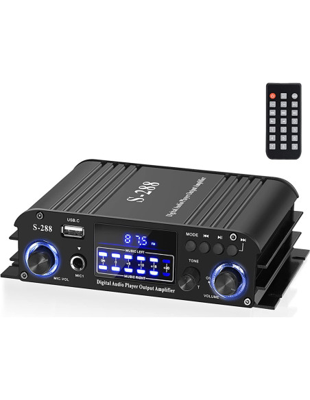 Amplificador de Audio Facmogu S-288 Bluetooth 5.0 600W HiFi