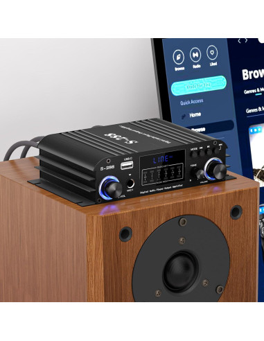Amplificador de Audio Facmogu S-288 Bluetooth 5.0 600W HiFi