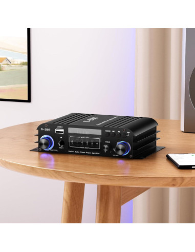 Amplificador de Audio Facmogu S-288 Bluetooth 5.0 600W HiFi