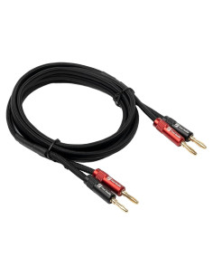 Cable de Altavoz Trenzado 14AWG Fosi Audio 1.8m con Conectores Dorados