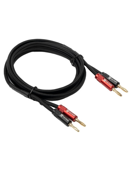 Cable de Altavoz Trenzado 14AWG Fosi Audio 1.8m con Conectores Dorados