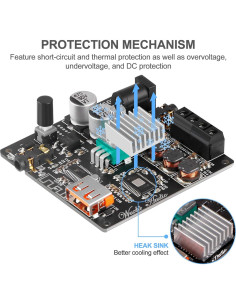 Placa Amplificadora Bluetooth 5.0 MakerHawk 2.0 100W 2