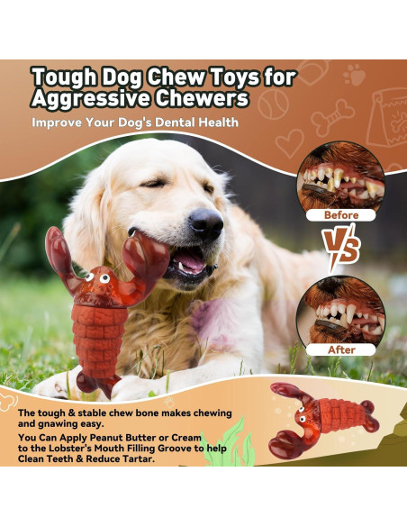 Juguete para Perros Masticadores BIKIISEN Langosta Rojo 35.56 cm