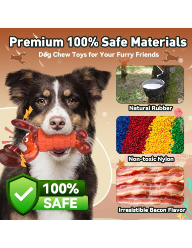 Juguete para Perros Masticadores BIKIISEN Langosta Rojo 35.56 cm