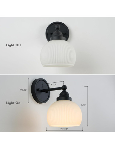 Aplique de Pared Vintage HEQIQEH Recargable con Control Remoto