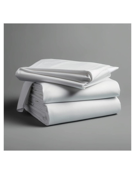 Juego de sábanas Twin XL Lunar Silks 100% rayón bambú blanco