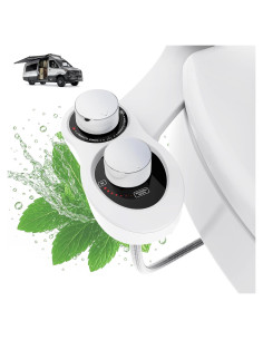 Bidet para Inodoro de RV Terapaton Cromo, Doble Boquilla, No Eléctrico
