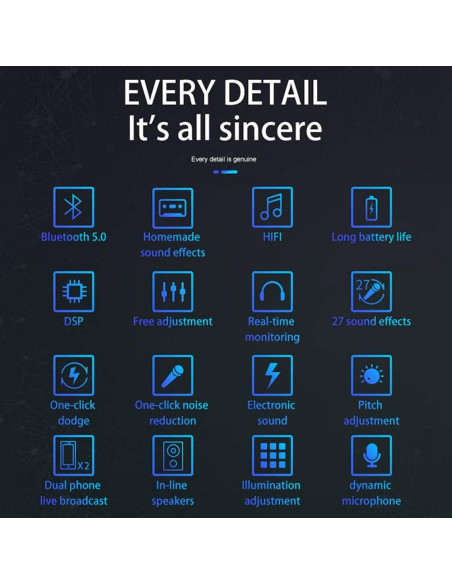 CALIDAKA Tarjeta de Sonido Mini Mezcladora Bluetooth 1800mAh