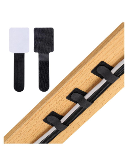 Bridas de Cable CrsaSwivo 50 Piezas Gancho y Bucle Adhesivas