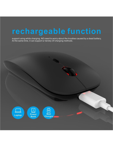 Ratón Inalámbrico Bluetooth Recargable HOTDREAM M03 Negro