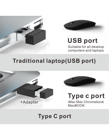 Ratón Inalámbrico Bluetooth Recargable HOTDREAM M03 Negro