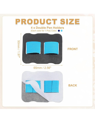 Soporte para Lápices Autoadhesivo PATIKIL - 4 Piezas Azul