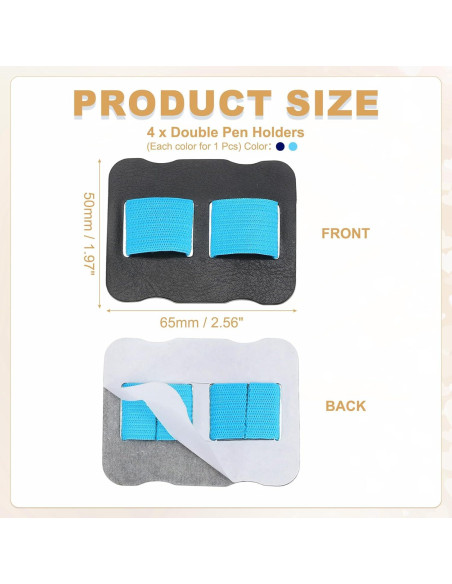 Soporte para Lápices Autoadhesivo PATIKIL - 4 Piezas Azul