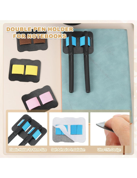 Soporte para Lápices Autoadhesivo PATIKIL - 4 Piezas Azul