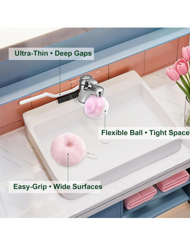 Juego de Cepillos de Limpieza Fieploom 6 Piezas Multiusos