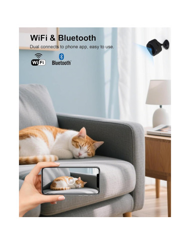 Cámara Mini HD 1080P Inalámbrica WiFi A12 con Visión Nocturna