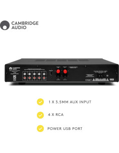 Amplificador Estéreo Cambridge Audio AXA25 25W HiFi Gris Lunar 2