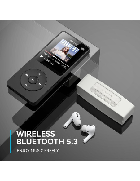 Reproductor MP3 AGPTEK A02 Bluetooth 5.3 32GB Pantalla 1.8"