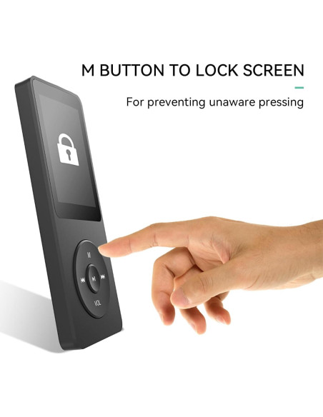 Reproductor MP3 AGPTEK A02 Bluetooth 5.3 32GB Pantalla 1.8"