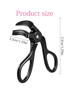 Rizador de Pestañas Tucnoeu Mini Negro con Almohadilla de Silicona 2