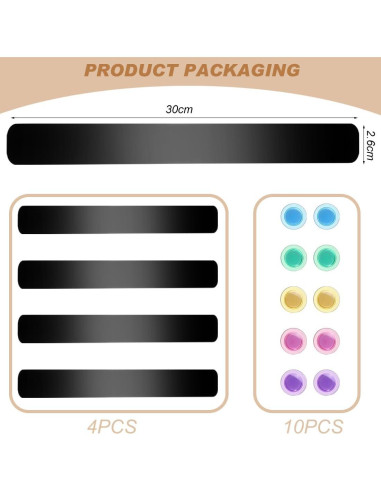 Tiras Magnéticas de Metal LINXIU 26x300mm con Adhesivo